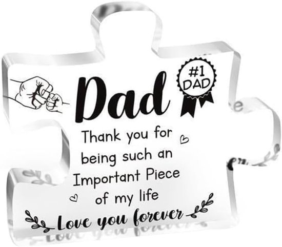 Acrylic geschenken voor vader - cadeau ideeën voor verjaardag - vaderdag geschenken voor hem - mannelijke vader in de wet van Merkloos