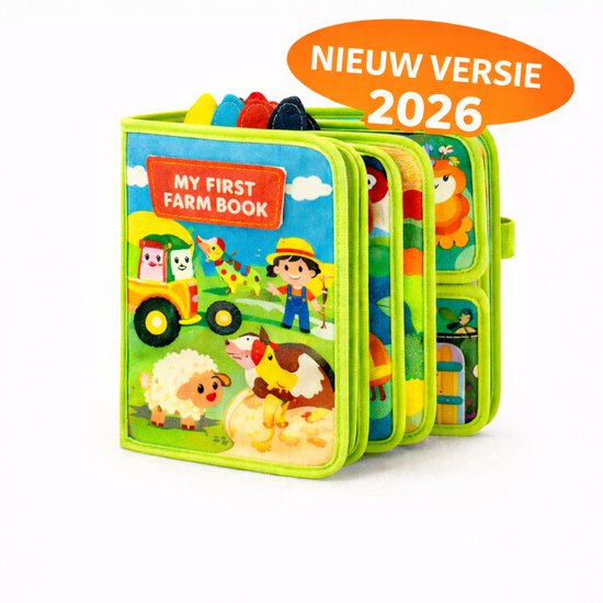 Activiteiten Boek - Speelgoed - Montessori- Boerderij - Educatief Speelgoed 1 Jaar - Leeftijd 1 t/m 4 Jaar - Busy Board - Bevat dieren - Gereedschap - Perfect Voor Vroeg Leren En Ontwikkeling - Speelgoed Voor Vroeg Leren - Kleurrijke Illustratie van Merkloos