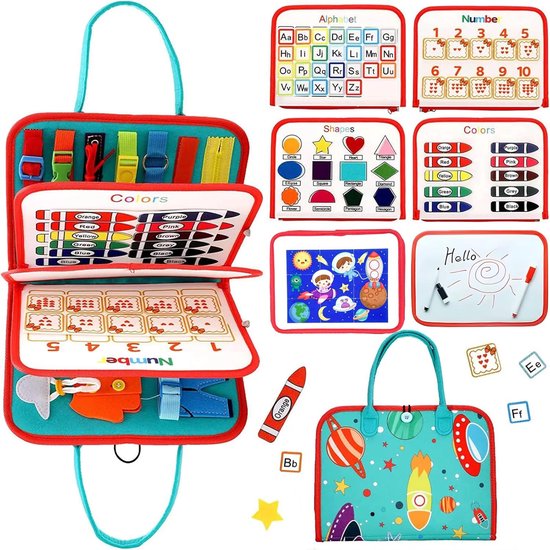 Activiteitenbord Voor Peuters Van 1-3 Jaar | Zintuiglijk Speelboek Voor Jongens En Meisjes Vanaf 1 Jaar | Montessori Leeractiviteitenboek | Verjaardags- of Kerstcadeau Voor Peuters van Merkloos