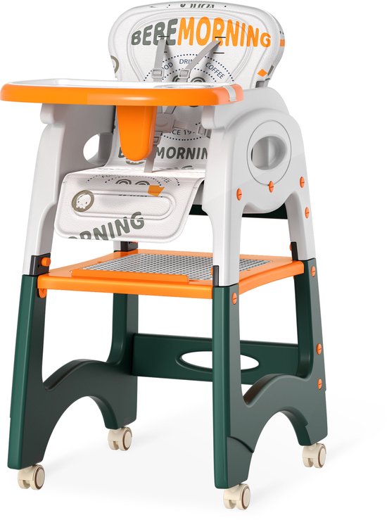 ACXIN 6-in-1 Kinderstoel - Verstelbare Babystoel met Afneembaar Dubbelblad en Meegroeiend Ontwerp, Eetstoel voor Baby's en Peuters, Multifunctioneel en Praktisch van Merkloos