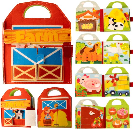 Adamir Busyboard Book Boerderij Editie - Montessori Speelgoed - Educatief Speelgoed - Sensorisch Speelgoed - Activiteiten Speelgoed - Het Grote Speelgoed Boek 2026 van Adamir