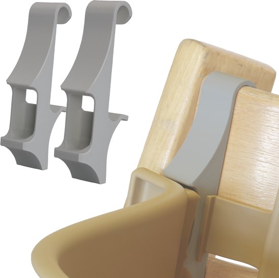 Adapter voor oud model Tripp Trapp stoel - Verbind babyset met oud model - Vóór 2003 - Eenvoudige klembevestiging zonder gereedschap - Grijs van Merkloos