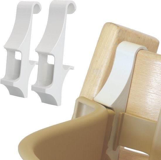 Adapter voor oud model Tripp Trapp stoel - Verbind babyset met oud model - Vóór 2003 - Eenvoudige klembevestiging zonder gereedschap - Wit van Merkloos