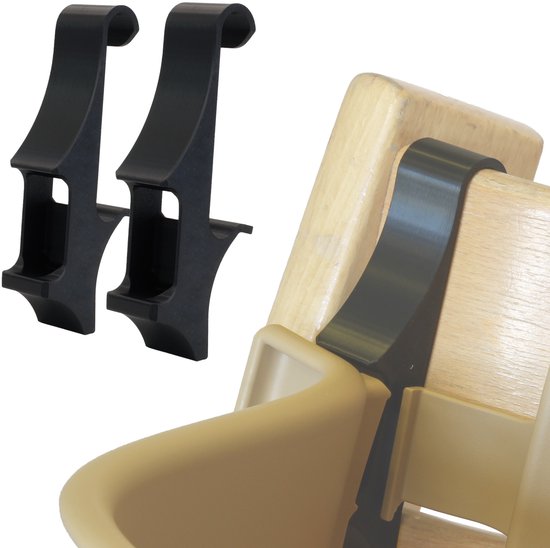 Adapter voor oud model Tripp Trapp stoel - Verbind babyset met oud model - Vóór 2003 - Eenvoudige klembevestiging zonder gereedschap - Zwart van Merkloos