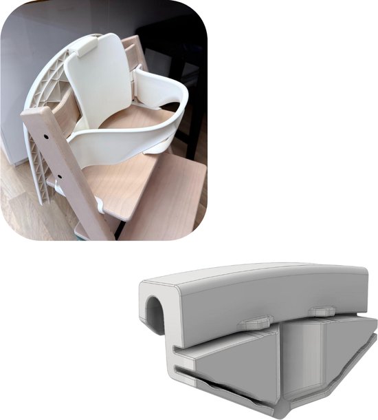 adapter voor tripp trapp eetblad - wit - tripp trapp tray - tripp trapp eetblad van Merkloos