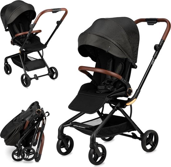 Adelle Inklapbare Buggy 6 Maand tot 22 kg - 360° Zitting - 5-Punts Veiligheidsgordel Buggy inklapbaar vliegtuig van Kinderkraft