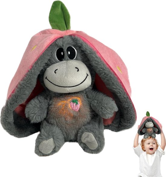 Ademend Knuffeldier - Zacht Pluche Speelgoed - Rustige Slaap - Realistische Ademhaling Beweging - 29 x 24 x 16 cm van Merkloos