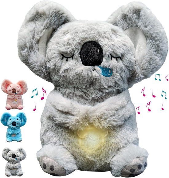 Ademend Pluche Koala Speelgoed met Muziek en Licht voor Baby's en Kinderen van Merkloos