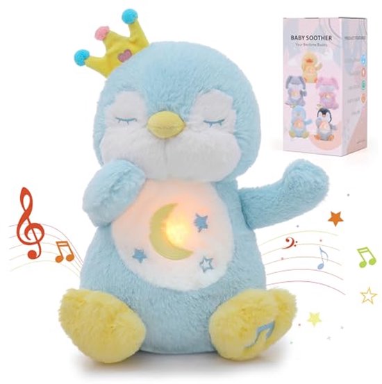 Ademhalend Pluche Nachtlampje met Muziek - Knuffeldier voor Baby's en Peuters van Merkloos