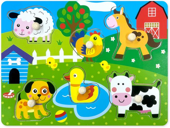 AE Educational - Legpuzzel voor baby & Peuter - Boerderij - Dieren - Educatief speelgoed - 1+ jaar van Merkloos