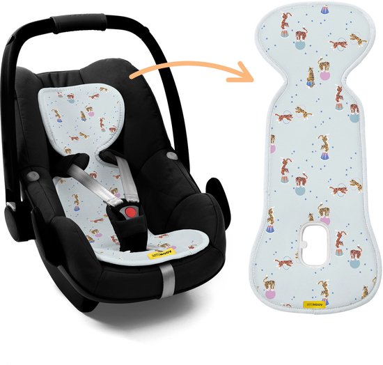 AeroMoov Air Layer – Inlegkussen Autostoel – Ademend & Warmteregulerend - Groep 0+ - Circus Tigers