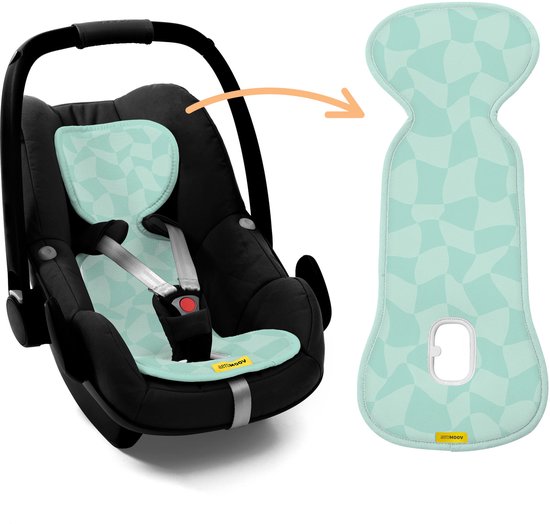 AeroMoov Air Layer – Inlegkussen Autostoel – Ademend & Warmteregulerend - Groep 0+ - Cute Cubes van AeroMoov