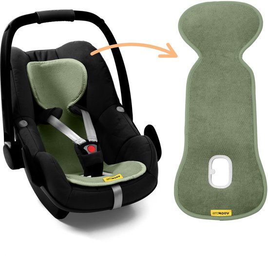 AeroMoov Air Layer – Inlegkussen Autostoel – Ademend & Warmteregulerend - Groep 0+ - Green Moss van AeroMoov