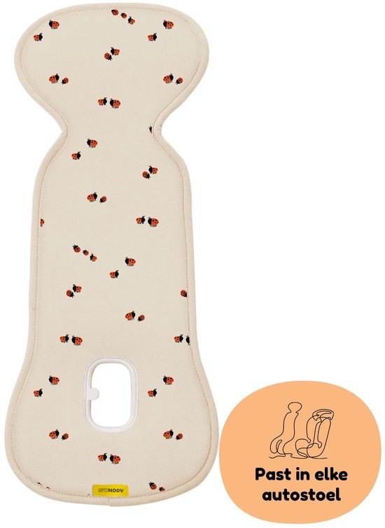 AeroMoov Air Layer – Inlegkussen Autostoel – Ademend & Warmteregulerend - Groep 0+ - Lady Bugs