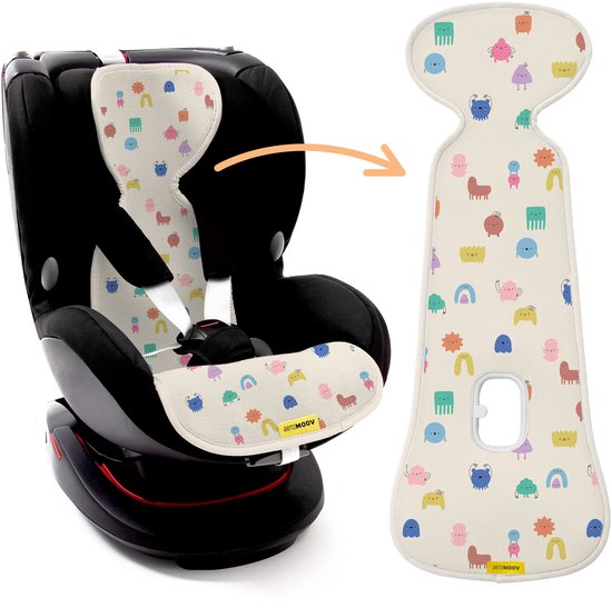 AeroMoov Air Layer – Inlegkussen Autostoel – Ademend & Warmteregulerend - Groep 1 - Funny Shapes van AeroMoov