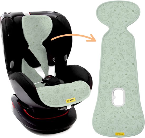 AeroMoov Air Layer – Inlegkussen Autostoel – Ademend & Warmteregulerend - Groep 1 - Seashell