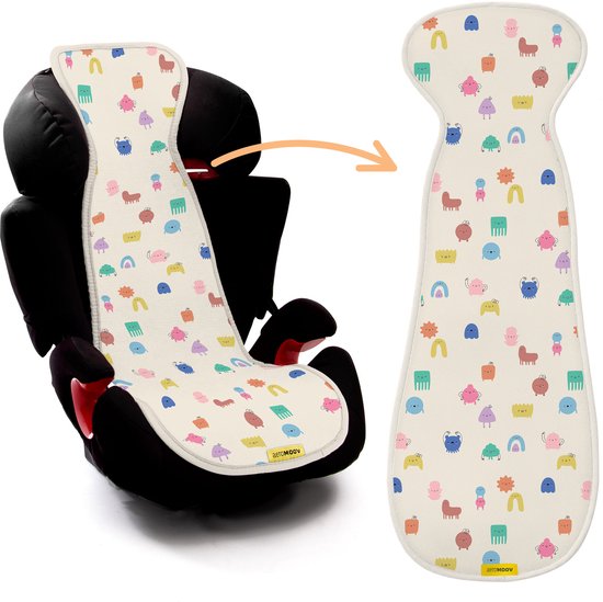 AeroMoov Air Layer – Inlegkussen Autostoel – Ademend & Warmteregulerend - Groep 2 en 3 - Funny Shapes van AeroMoov