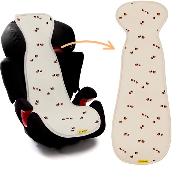 AeroMoov Air Layer – Inlegkussen Autostoel – Ademend & Warmteregulerend - Groep 2 en 3 - Lady Bugs
