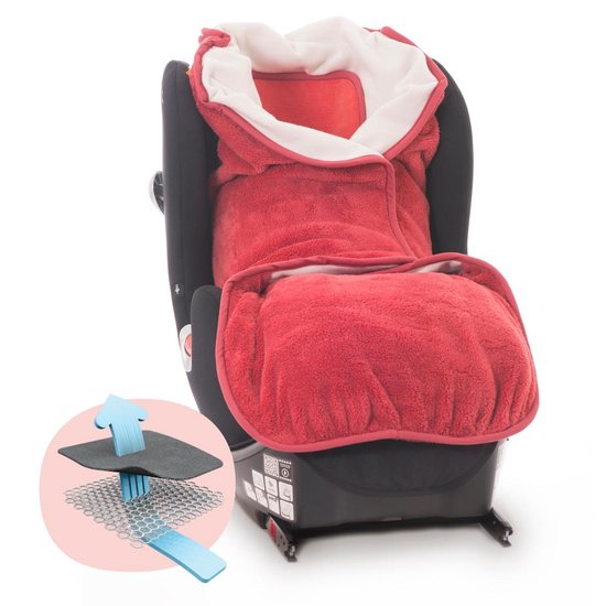 AeroMoov Air Wrapper wikkeldeken in fleece met unieke Air Layer binnenin - Koraal - Large van Merkloos