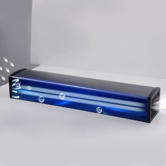 Air-Born Square UVC Luchtsterilisator-reiniger, vernietigd alle ziektekiemen zoals virussen, bacteriën, schimmels en pollen. Verwijdert nare geuren, ook rook en brandlucht. Wordt geleverd met simpel te bedienen afstandsbediening. 2 jaar garantie van Air Born