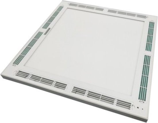 Air Born UV ABS Luchtsterilisator met Ledpaneel, UV Luchtreiniger voor systeemplafonds. De antibacteriële Nano filters, doden alle ziektekiemen. Binnenzijde is voorzien van een Nano-zilver en Titaniumdioxide coating voor extra sterilisatie. van Air Born