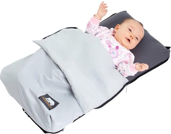 Air Traveller - reisbed baby met matras - babyreisbed (vliegtuig) - 2-in-1 - stoel en bed - met draagtas en matras - 75 x 45 x 6 cm van Deryan