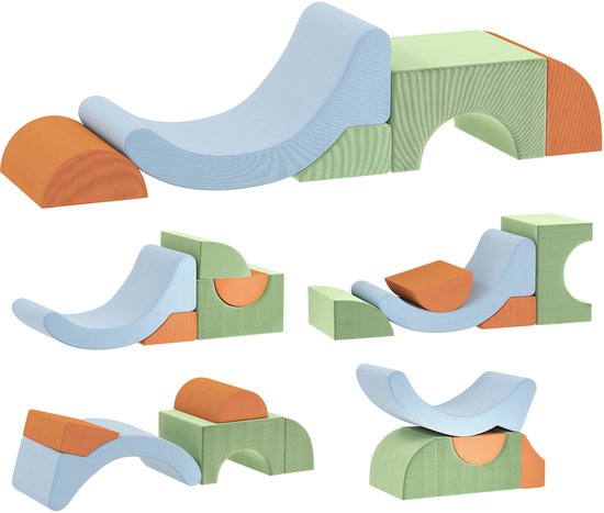 AIYAPLAY Kinder Speelset Zacht Schuimstof, Corduroy 85L x 48B x 32H cm Meerkleurig van Merkloos