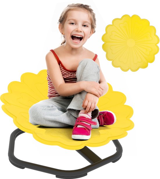 AIYAPLAY-Kinderdraaistoel-54x50x29cm-PP-Geel van AIYAPLAY