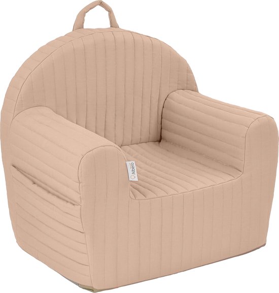 Albero Mio Stripe Nougat Kinderfauteuil - Kindersofa - Kinder Fauteuil - Kinderfauteuils - Peuterstoeltje van Merkloos