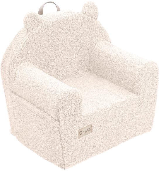 Albero Mio Teddy Boucle Vanille Kinderfauteuil - Kindersofa - Kinder Fauteuil - Kinderfauteuils - Peuterstoeltje van Merkloos