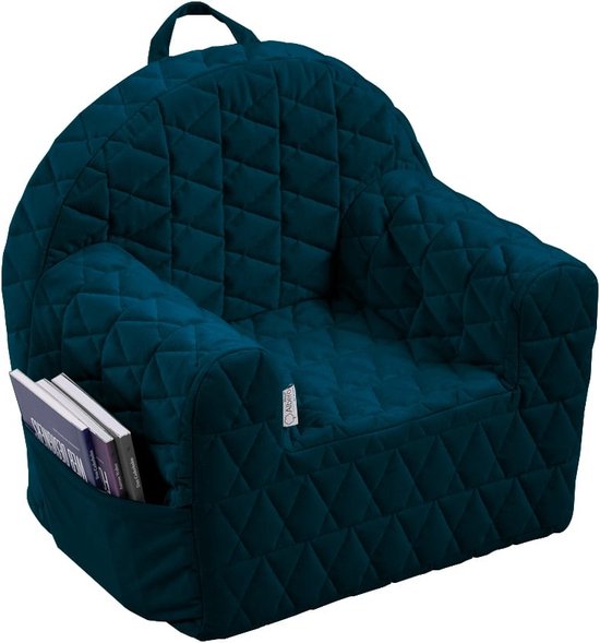 Albero Mio Velvet Navy Kinderfauteuil van Albero Mio