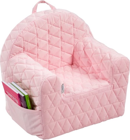Albero Mio Velvet Roze Kinderfauteuil - Kindersofa - Kinder Fauteuil - Kinderfauteuils - Peuterstoeltje