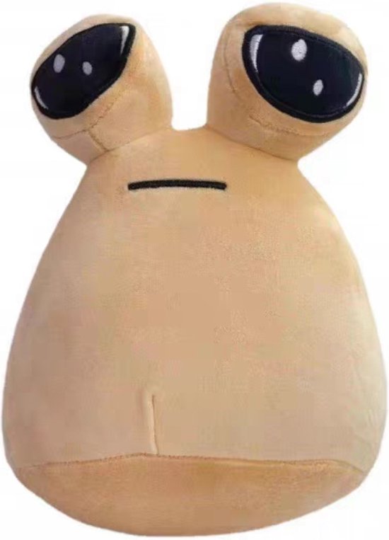 Alien Pou Knuffel - 22 cm - Kawaii Knuffel - Zielig Knuffel - Pou - Light Bruin - Alien Poo Knuffel - My Pet Alien Pou van Ali