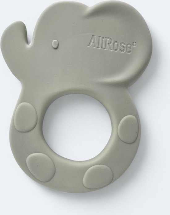 AliRose - Siliconen Bijtring - Olifant - Teether - Dieren Collectie - BPA / PFAS vrij - 100% Siliconen - Baby - Speelgoed - Kind - BabyShower - Cadeau - Hypoallergene - Elephant - Flexible Bijtring - Tandverzachtend - Verkoelend - Mint van AliRose
