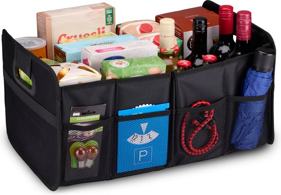 All Ride Kofferbak Organizer - Opvouwbaar - Auto Accessories - Zwart van Merkloos