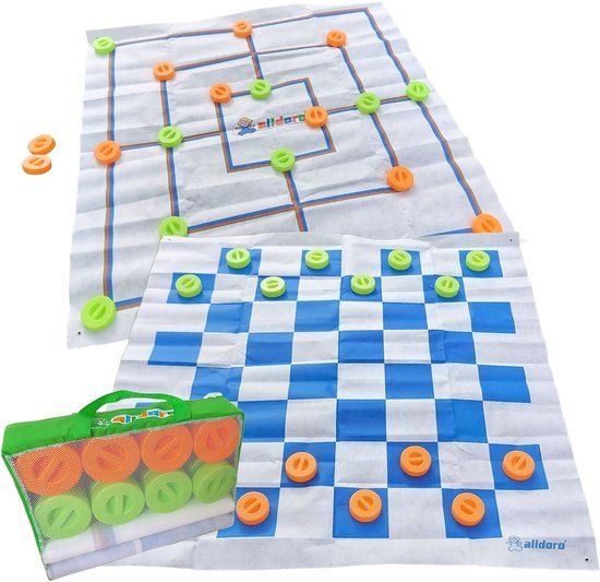 Alldoro Damspel en Molenspel XXL 158x158cm van Alldoro
