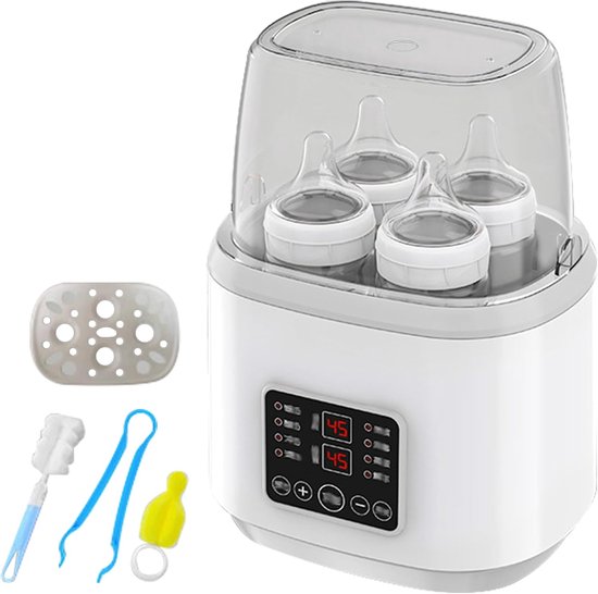 Allecto - Babyflesverwarmer - Sterilisator 8-in-1 - Snelle en Veiligste Verwarmer - Met LCD Scherm - BPA-vrij - Voor Babyflessen en Flessen - Gesch..