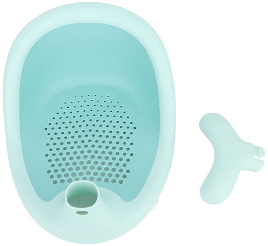 Allecto - Groene Antislip Cartoon Walvis Babybadzitje - Veilig en Ademend - 38 x 30 x 20 cm - Siliconen Mesh Kussen - Geschikt voor Baby's - Liggend