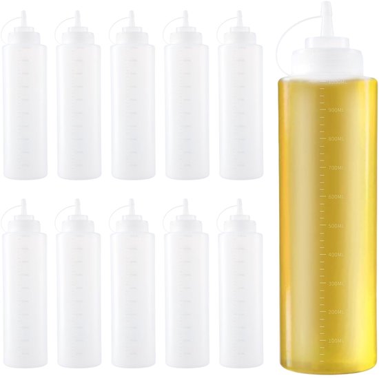 Allecto - Knijpflessen - Plastic knijpflessen - Herbruikbaar - 1L van Allecto