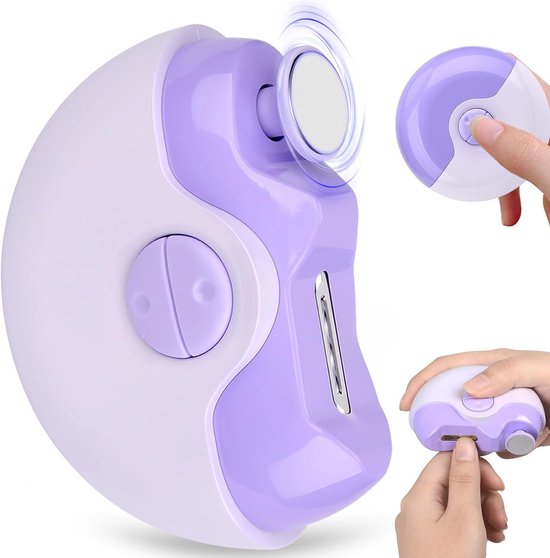 Allecto plus - Elektrische nagelknipper voor kinderen - Nagelvijl met LED licht en USB oplaadbaar - Voor volwassenen en kinderen - 2-in-1 polijstmachine van Merkloos