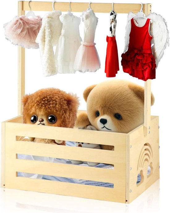 Allecto Plus - Houten Baby Douche Krat Kast met Handvat voor Meisjes en Jongens - Opbergbak voor Zwangerschap en Nieuwe Ouders - Geschenken Babyshower van Allecto Plus