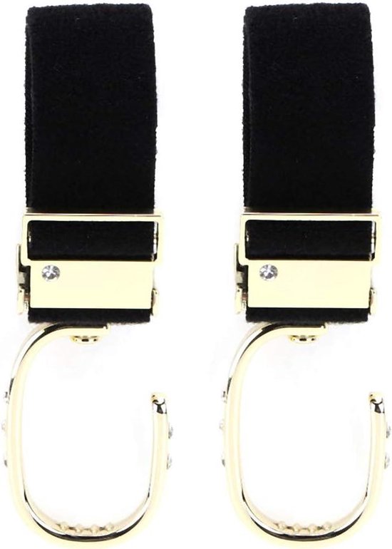 Allecto Plus - Voor 360 Graden Draaibare Kinderwagen Haak Tasdrager met Duurzame Moeder Buidel Clips voor Kinderwagen om luiertassen op te hangen [Beperkte Oplage Gouden] van Allecto Plus