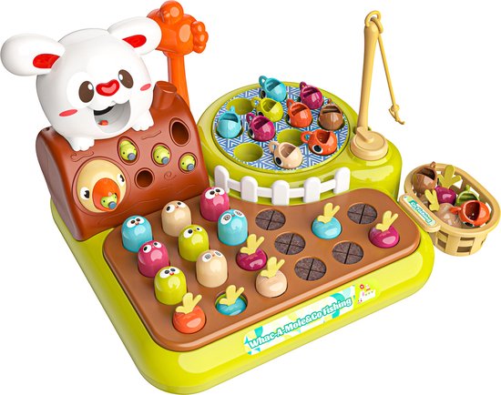 Allerion 4-in-1 Boerderij Hengelset – Speelgoed Peuters en Kleuters – Activity Center van Allerion