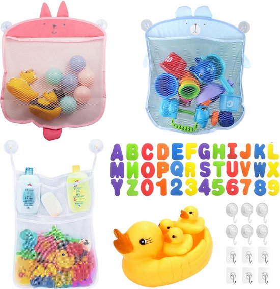 Allerion Bad Organizer - Badspeelgoed Baby - 3 verschillende modellen - Opbergtas - Inclusief speelgoed van Allerion