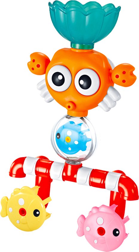 Allerion Fontein Badspeelgoed – Vanaf 1 jaar – Visjes, Krab en Schildpad – Met Zuignappen van Allerion