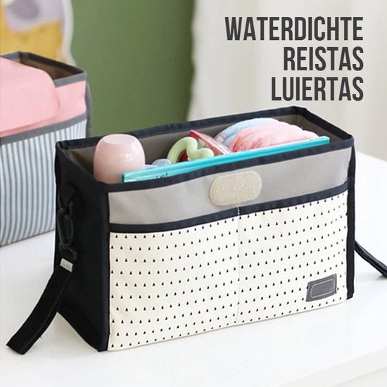Allernieuwste Kinderwagen Tas Universele Wandelwagen Buggy Reistas - Luiertas Draagtas Reistas - Waterdicht - Beige van Allernieuwste