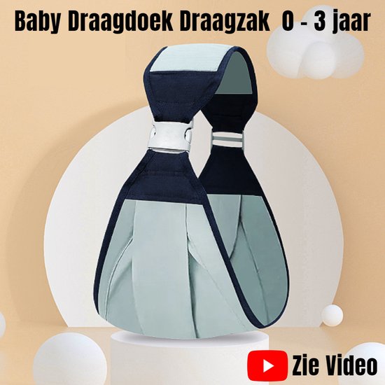Allernieuwste.nl® Baby Draagzak Draagdoek Babydrager MINTGROEN - 0 to 3 jaar - Ergonomische Veilige Buikdrager Baby Drager Babydraagzak - Mintgroen van $