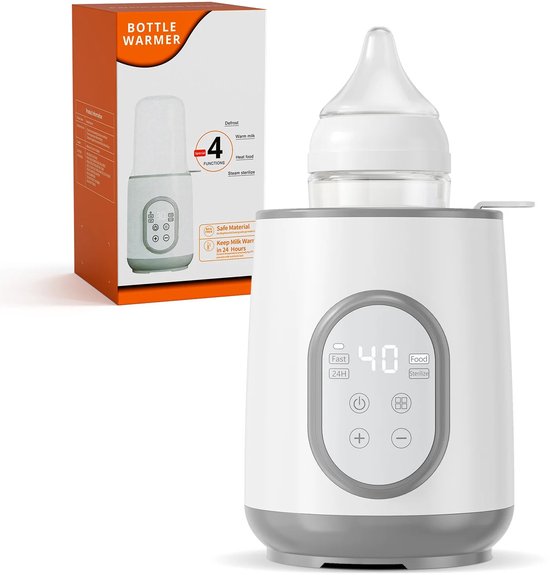 Allero Flessenwarmer - Flessenwarmer Onderweg - Draagbaar - 24-uurs Isolatie - 8-in-1 - Multifunctioneel - 200 ML - EU Stekker