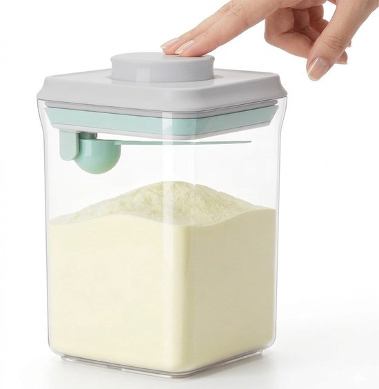 Almiya Melkpoeder Bewaardoos 1700 ML Pro - Babyvoeding Bewaarbox - Bewaarcontainer - Babyvoeding Oplsag - Melkpoeder dispenser - Bewaarbus - BPA Vrij - Inc Doseerschepje van Merkloos