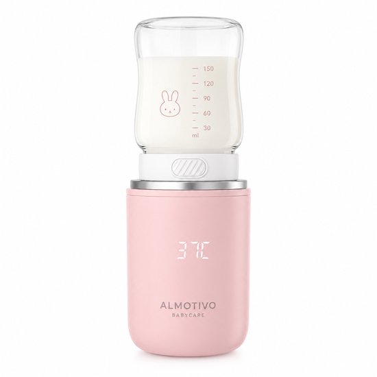 Almotivo Flessenwarmer Onderweg – Draadloos, 13.200mAh, 5 Min, Volledig Gecertificeerd, Veiligste Keuze Voor Je Baby